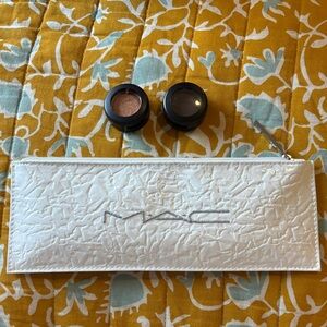 MAC brand new eyeshadow duo with White Cosmetic Bag